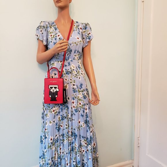 NWT KARL LAGERFELD Cute Red MAYBELLE bag. - Picture 17 of 17